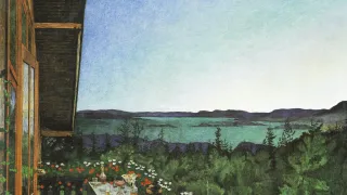 Sohlberg-Sommerenatt (Foto: Artist: Harald Sohlberg (Norway 1869-1935) * Title: Sommernatt * Painted: 1899)