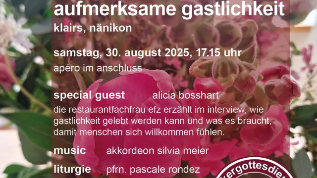 nänikergottesdienst 30. August 2025 (Foto: zVg) nänikergottesdienst 30. August 2025 (Foto: zVg)